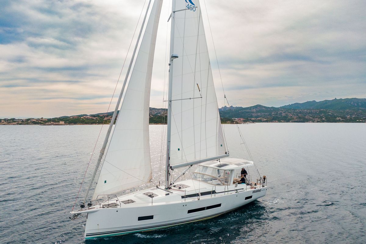 Exterior view of Orsasei - Owner version, A/C,  Water maker, Solar Panel, a Hanse Yachts Hanse 460 sailboat at Cannigione, I…