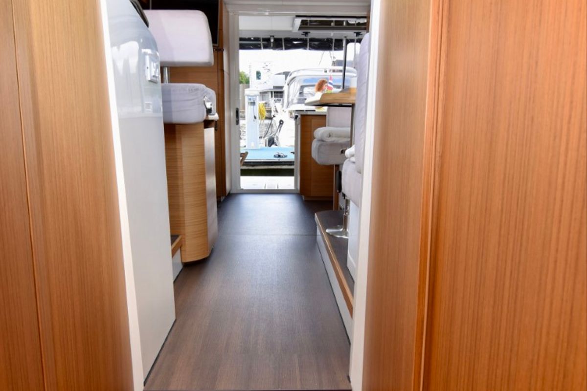 Salon of Helgeroa, a Greenline 39 yacht at Porsgrunn, Norway