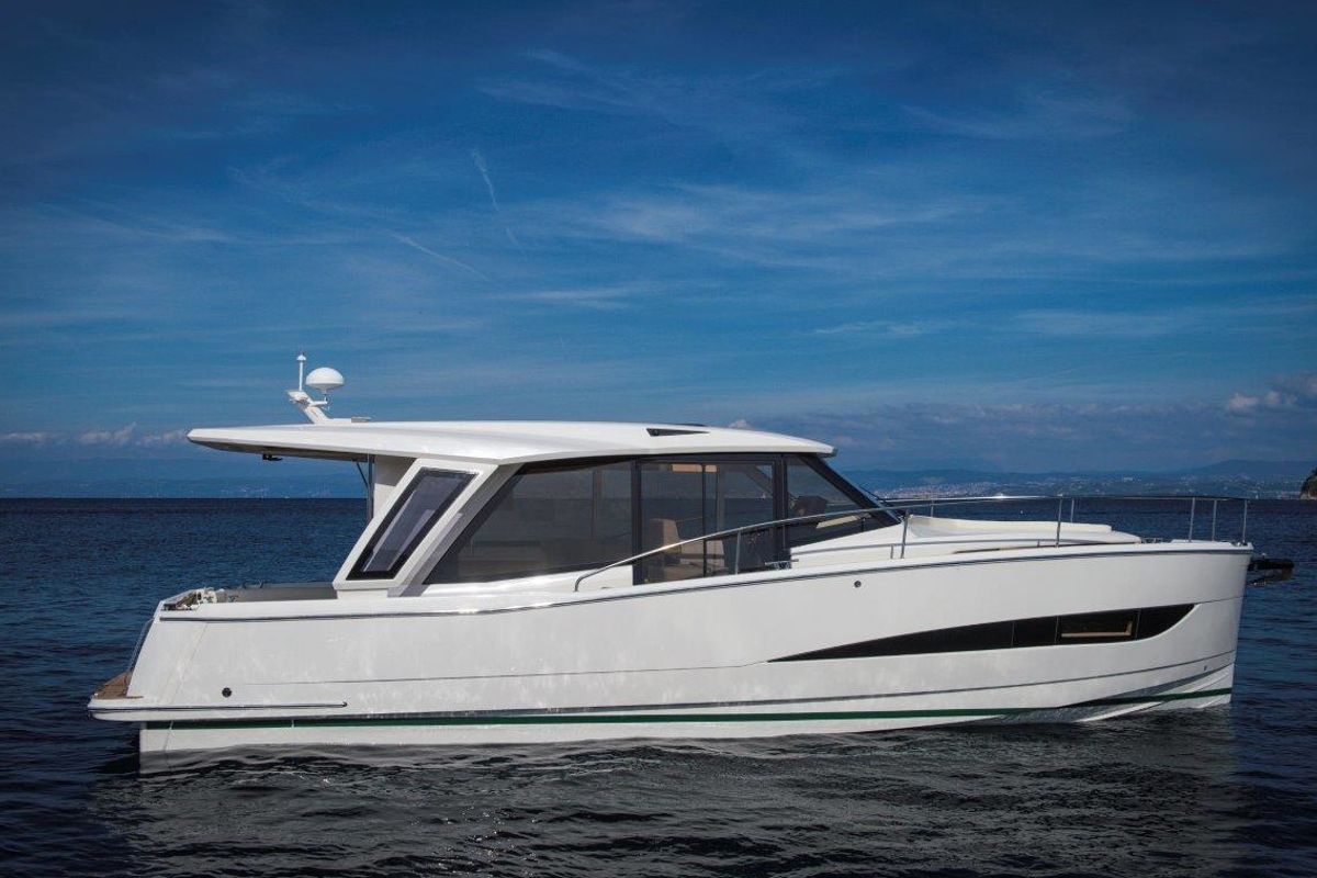 Exterior view of Helgeroa, a Greenline 39 yacht at Porsgrunn, Norway
