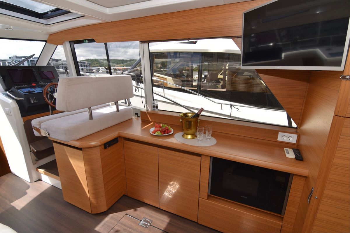 Salon of Helgeroa, a Greenline 39 yacht at Porsgrunn, Norway