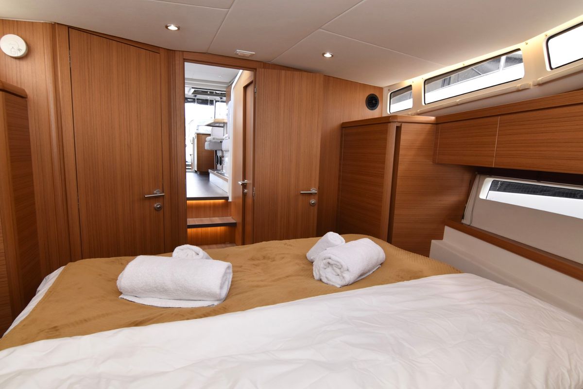 Cabin on Helgeroa, a Greenline 39 yacht at Porsgrunn, Norway