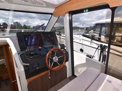 Cockpit of Helgeroa, a Greenline 39 yacht at Porsgrunn, Norway