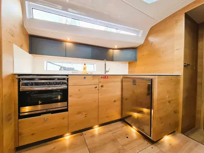 Galley of Hangover, a Elan Impression 45 sailboat at Grad Šibenik, Croatia