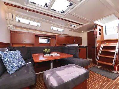 Cabin on Bare Necessities, a Hanse Yachts Hanse 455 sailboat at Grad Kaštela, Croatia