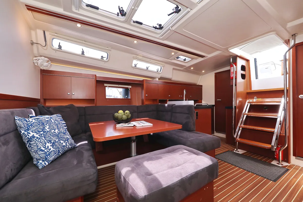 Cabin on Bare Necessities, a Hanse Yachts Hanse 455 sailboat at Grad Kaštela, Croatia