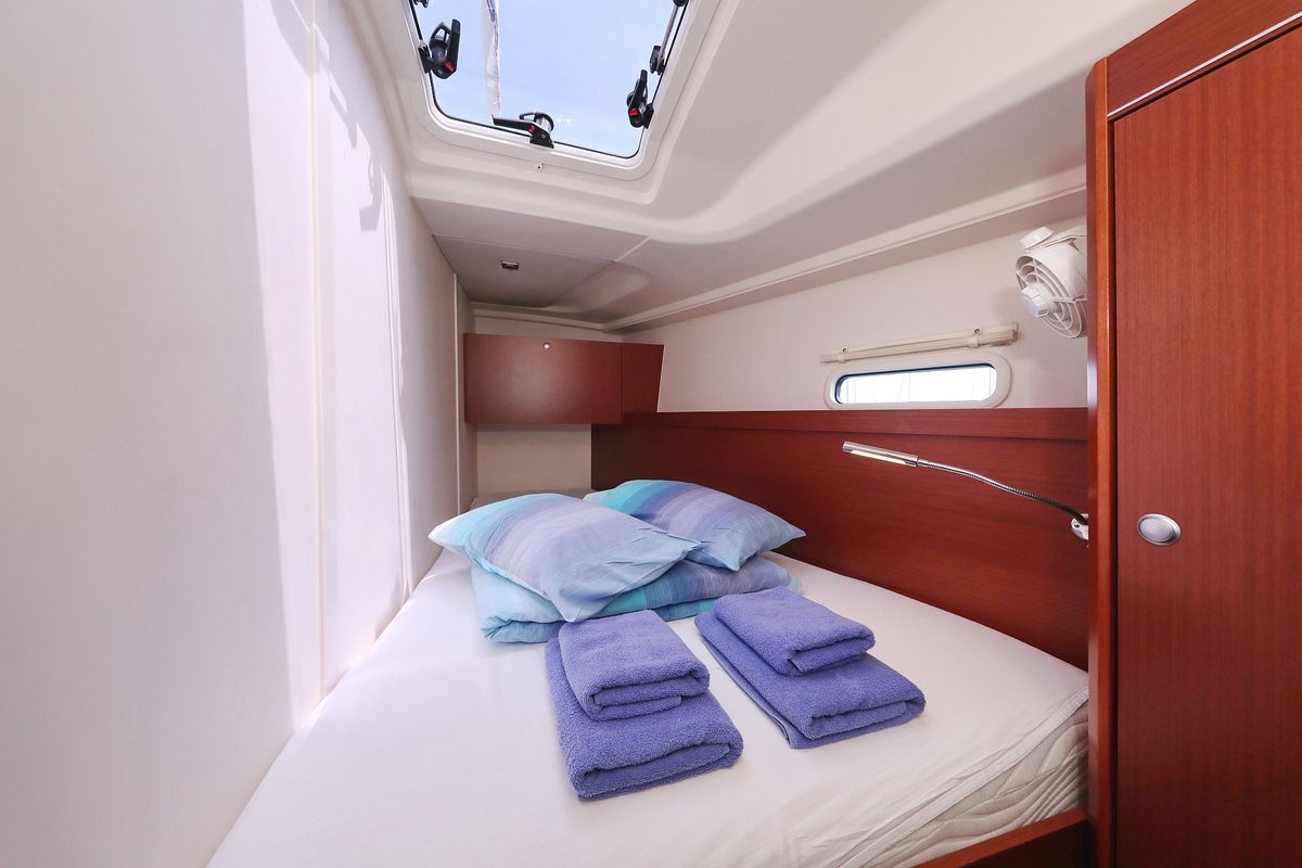 Head on Bare Necessities, a Hanse Yachts Hanse 455 sailboat at Grad Kaštela, Croatia