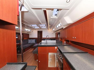 Galley of Bare Necessities, a Hanse Yachts Hanse 455 sailboat at Grad Kaštela, Croatia