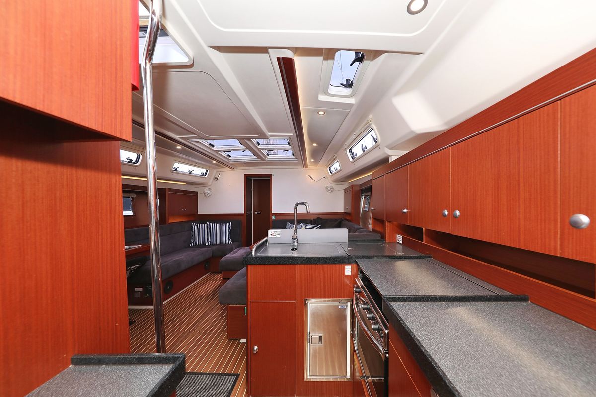 Galley of Bare Necessities, a Hanse Yachts Hanse 455 sailboat at Grad Kaštela, Croatia