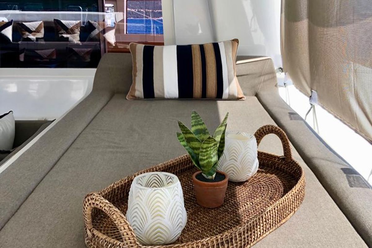 Camaron, a Lagoon 620 catamaran at Bodrum, Turkey