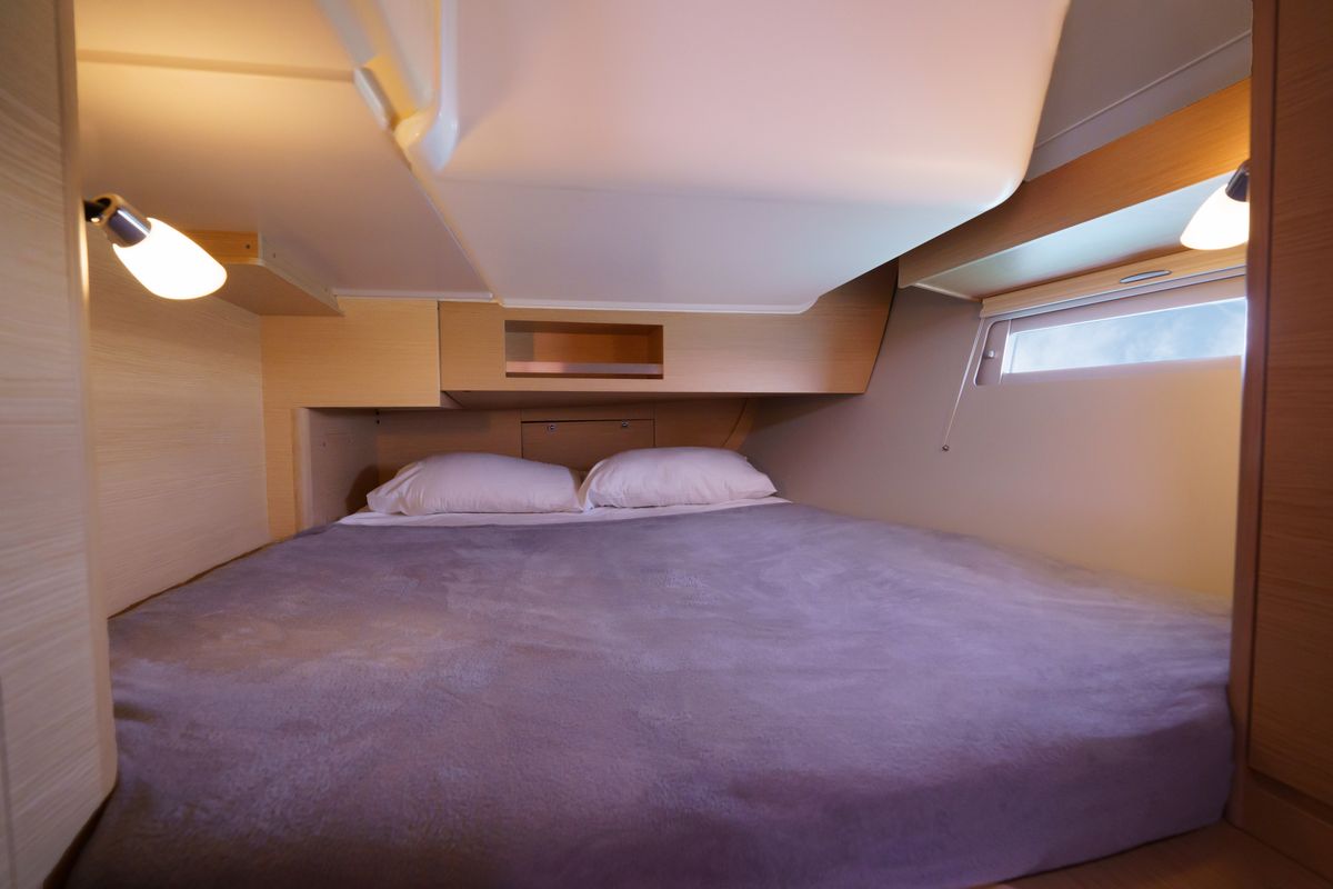 Cabin on Blue Dream, a Dufour 390 sailboat at Municipal Unit of Lefkada, Greece