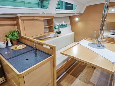 Galley of Sunsail Sun Odyssey 319 Classic, a Jeanneau Sun Odyssey 319 sailboat at Cannigione, Italy