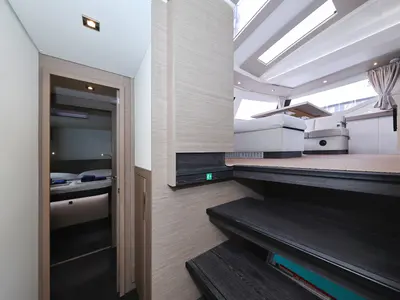 Cabin on Sun Office, a Fountaine Pajot Elba 45 catamaran at Grad Trogir, Croatia