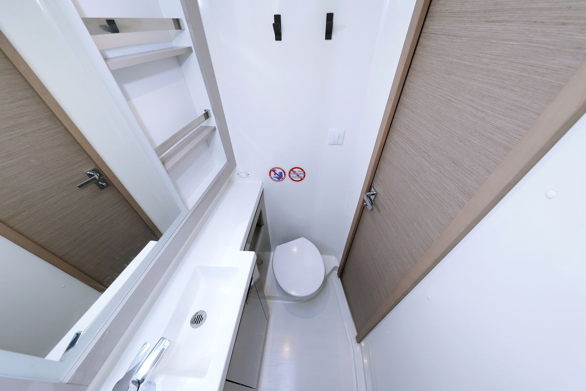 Head on Sun Office, a Fountaine Pajot Elba 45 catamaran at Grad Trogir, Croatia