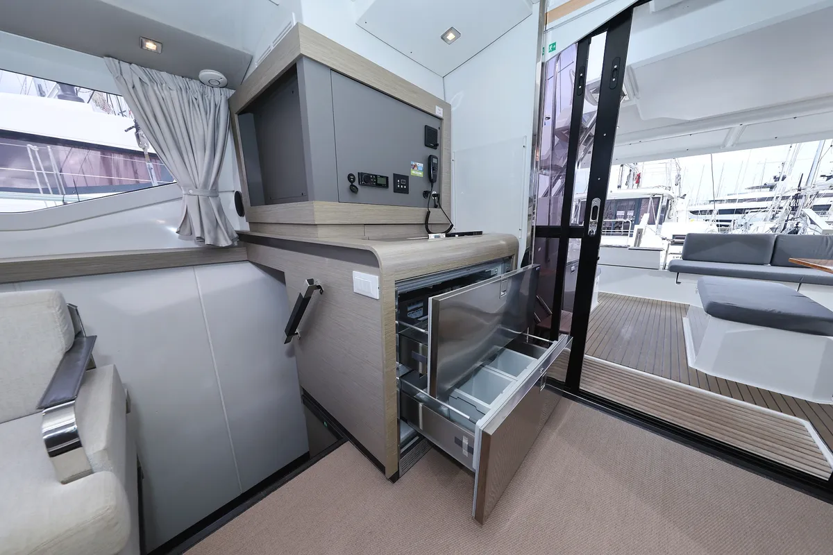Galley of Sun Office, a Fountaine Pajot Elba 45 catamaran at Grad Trogir, Croatia