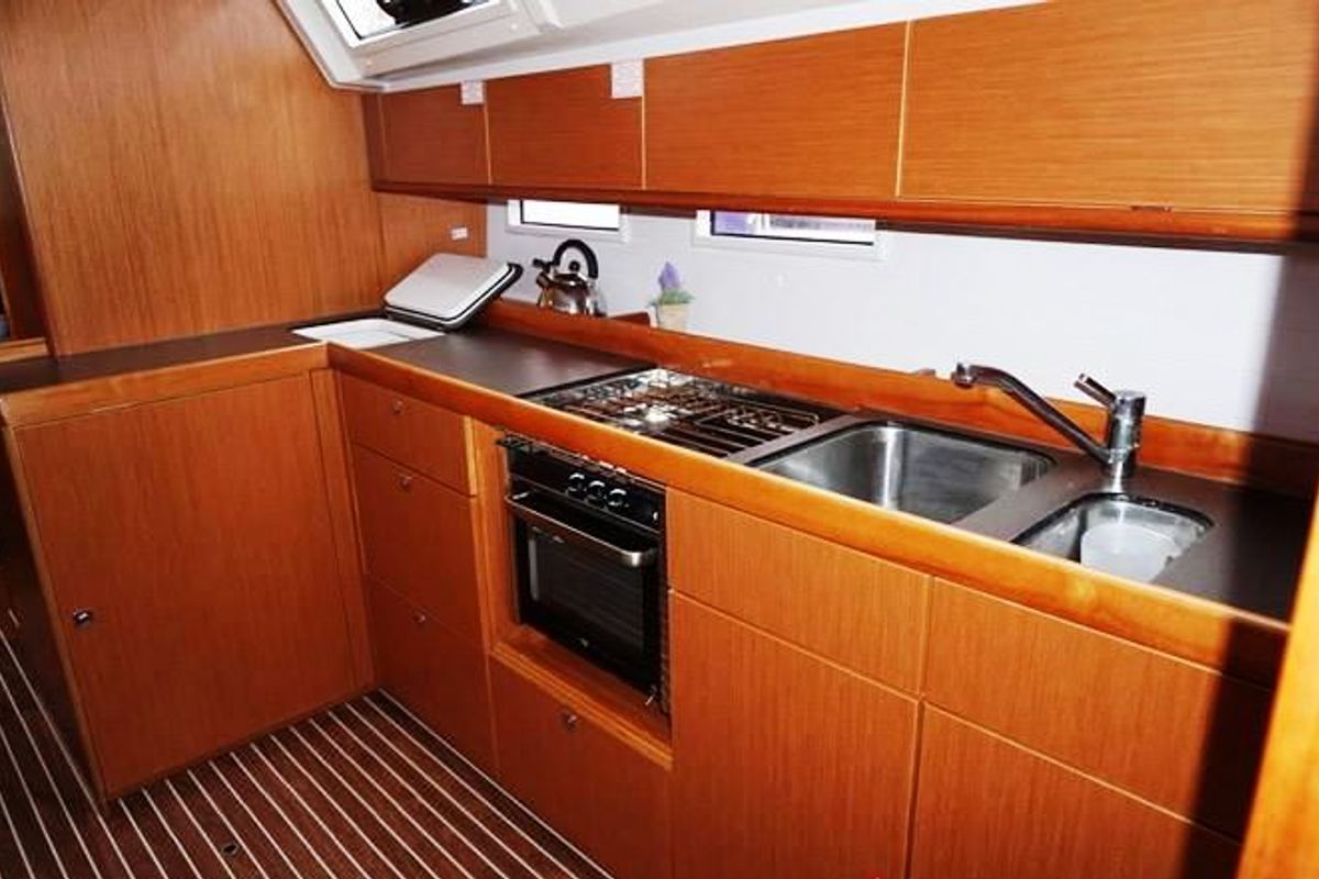 Galley of Amore Bavaria 46 Cruiser, a Bavaria 46 Cruiser sailboat at Municipal Unit of Lefkada, Greece