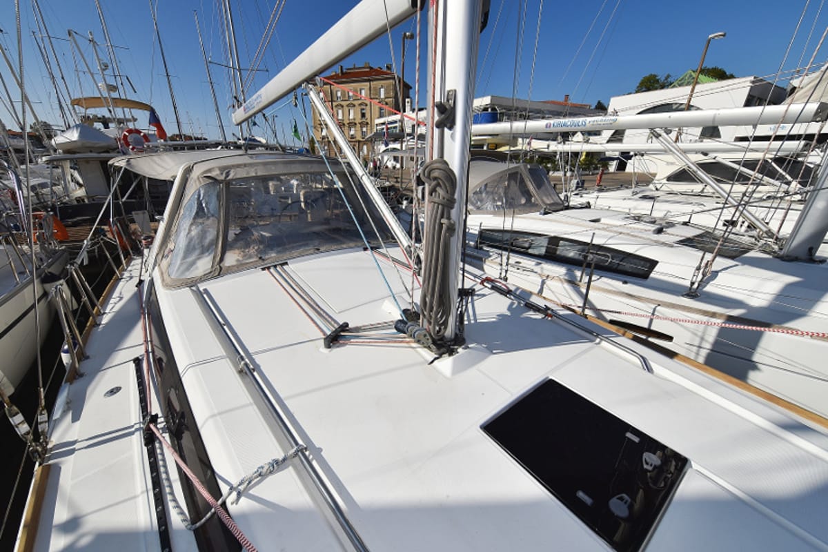 Deck of Hope, a Beneteau Oceanis 41 sailboat at Zadar, Croatia