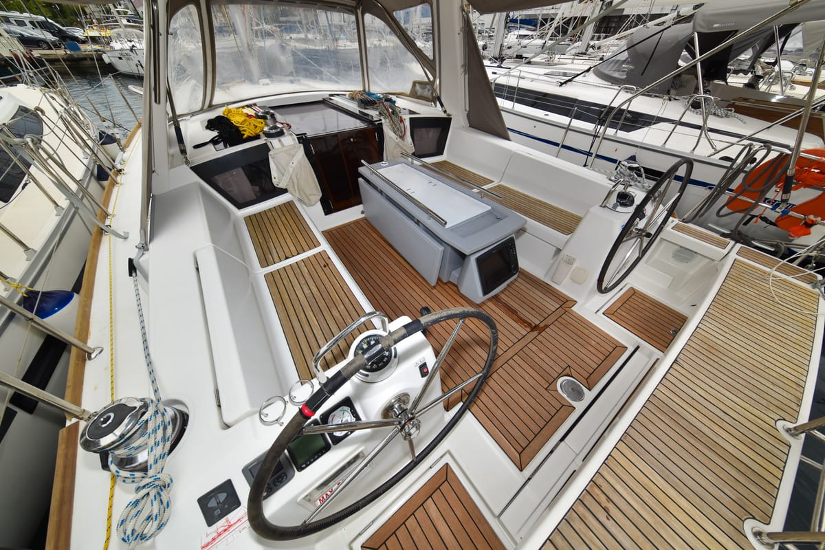 Deck of Hope, a Beneteau Oceanis 41 sailboat at Zadar, Croatia