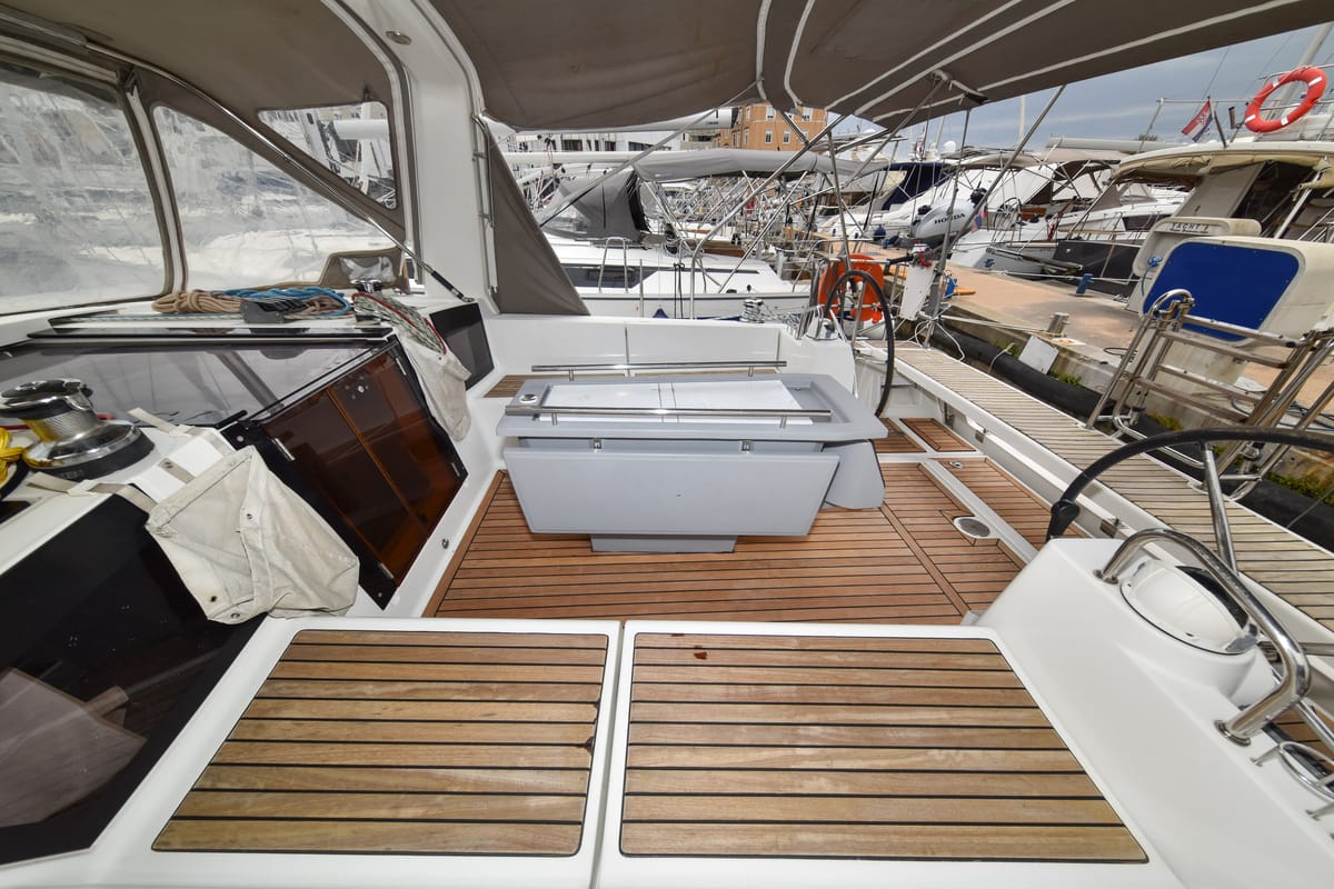 Deck of Hope, a Beneteau Oceanis 41 sailboat at Zadar, Croatia
