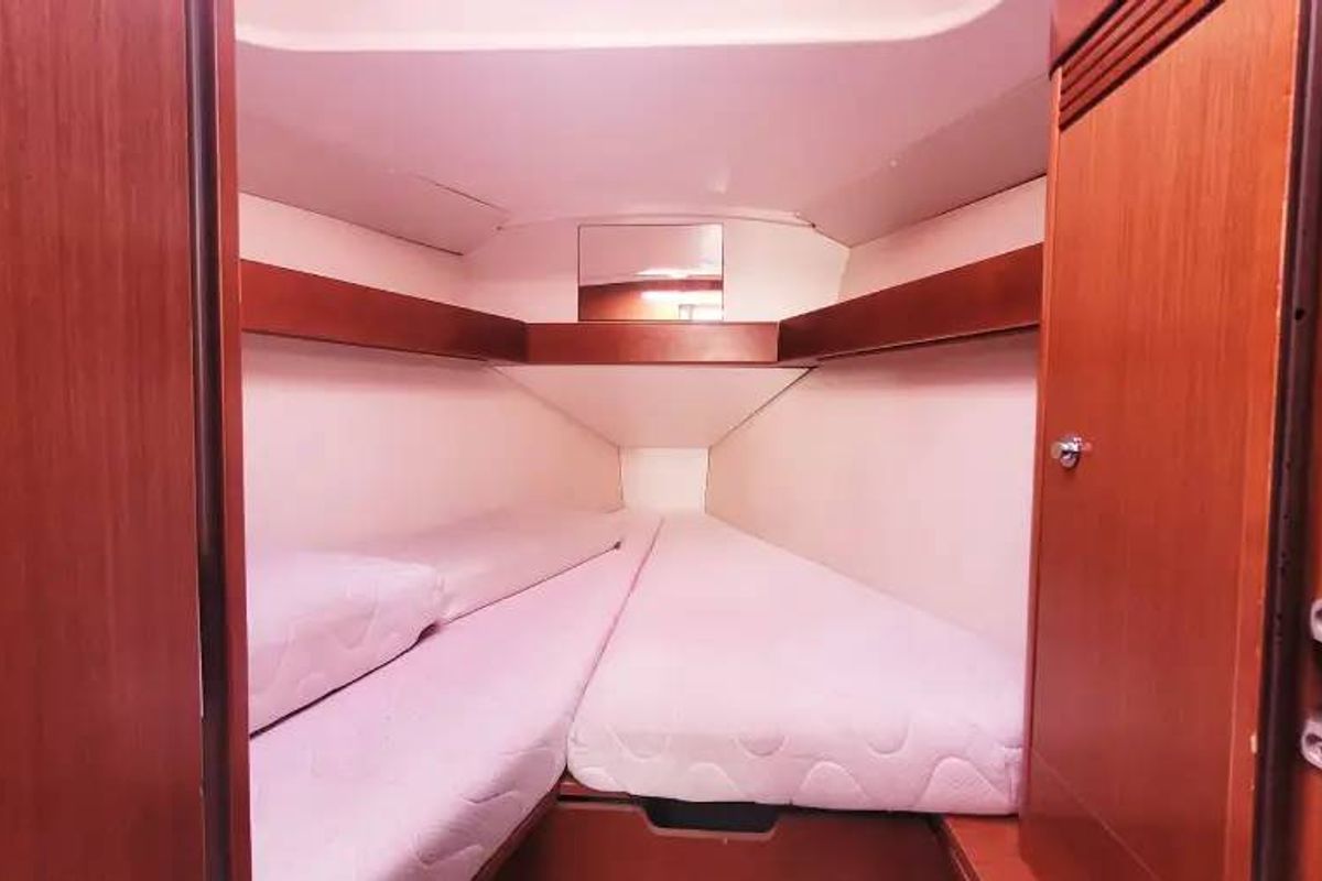 Cabin on Perig, a Beneteau Oceanis 31 sailboat at Saint-Cast-le-Guildo, France