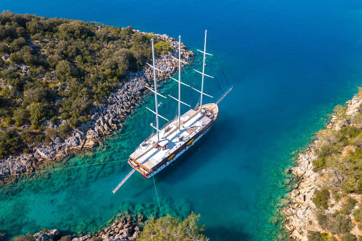 Exterior view of Admiral, a Custom Made Admiral yacht at Bodrum, Turkey