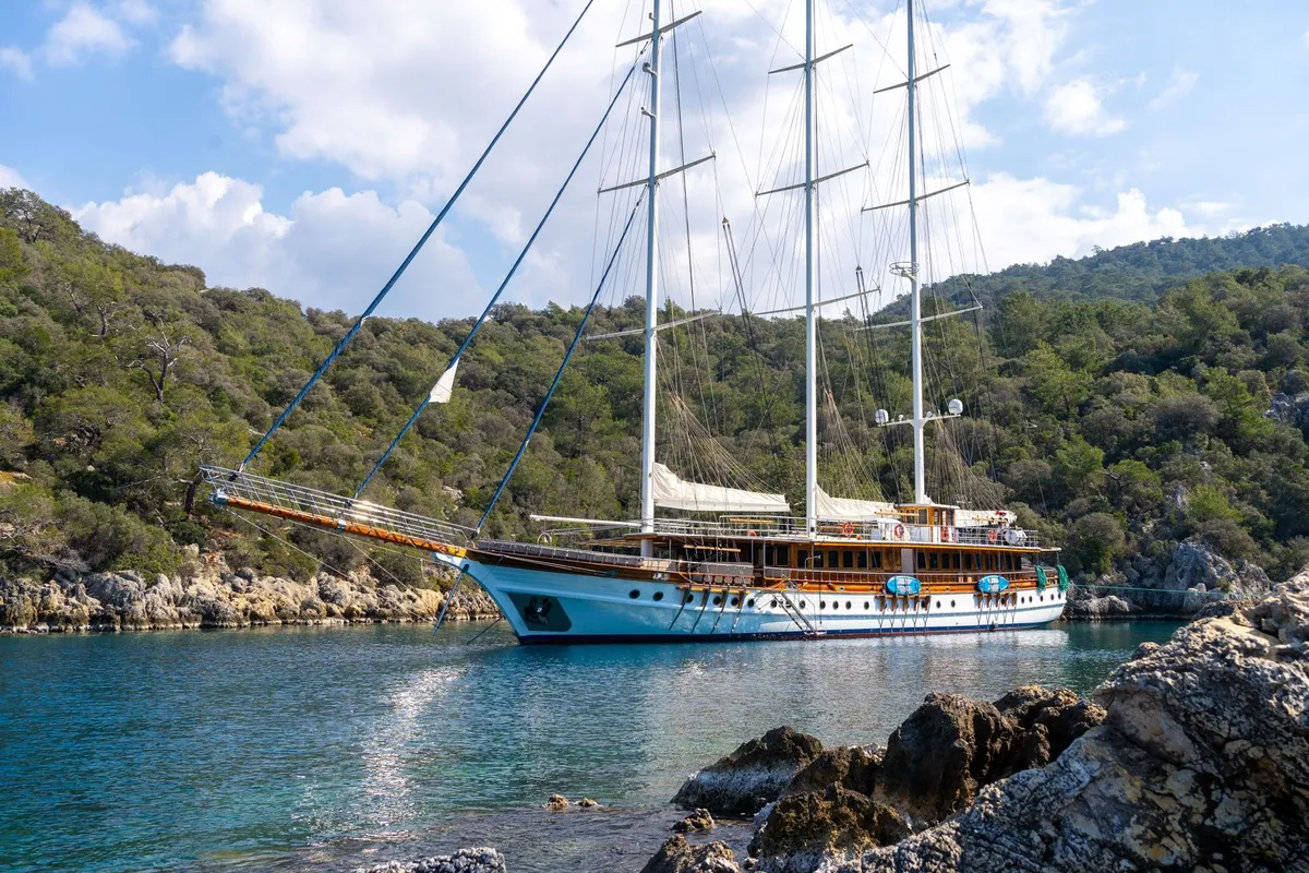 Exterior view of Admiral, a Custom Made Admiral yacht at Bodrum, Turkey