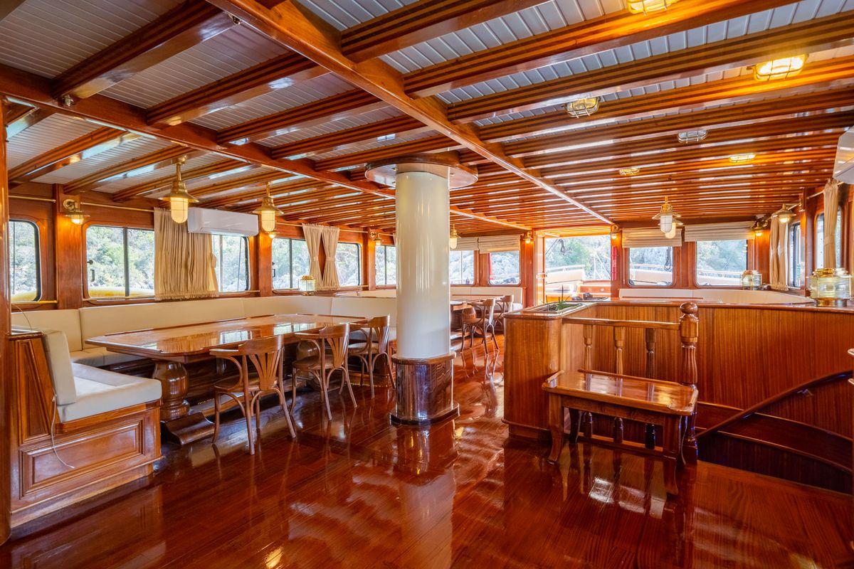 Salon of Admiral, a Custom Made Admiral yacht at Bodrum, Turkey