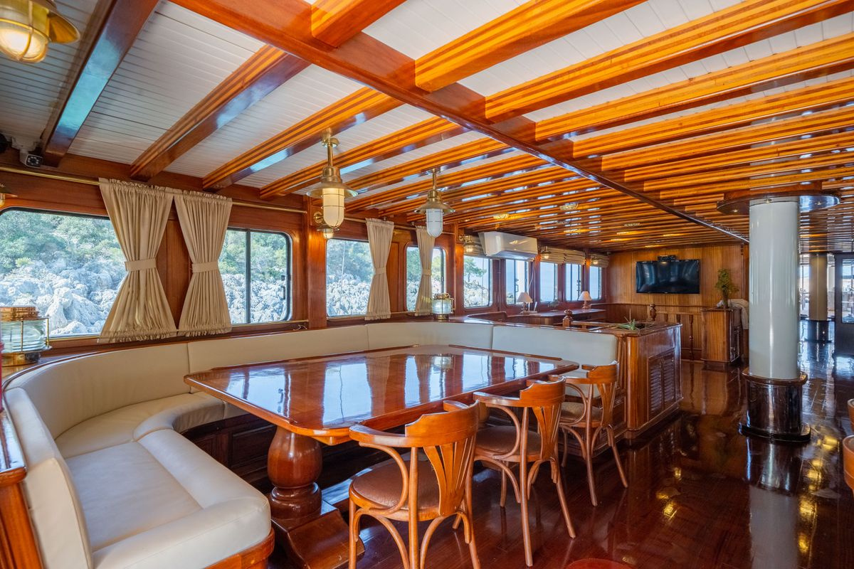 Salon of Admiral, a Custom Made Admiral yacht at Bodrum, Turkey