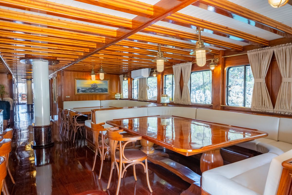 Salon of Admiral, a Custom Made Admiral yacht at Bodrum, Turkey