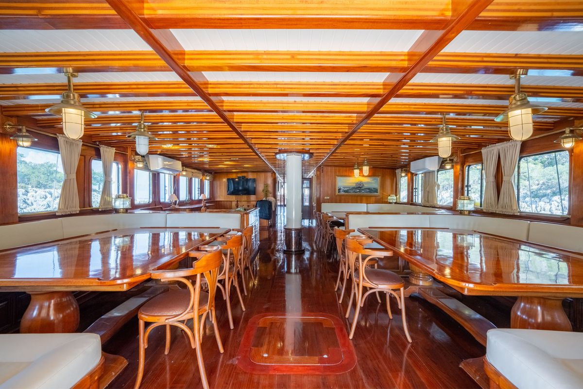 Salon of Admiral, a Custom Made Admiral yacht at Bodrum, Turkey