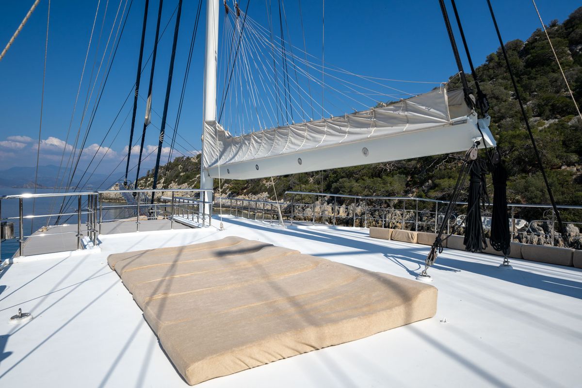 Deck of Admiral, a Custom Made Admiral yacht at Bodrum, Turkey