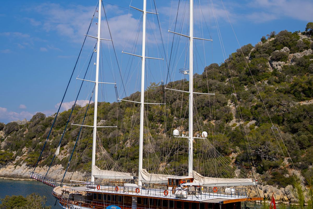 Exterior view of Admiral, a Custom Made Admiral yacht at Bodrum, Turkey
