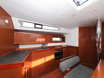 Galley of Zephyra, a Beneteau Oceanis 45 sailboat at Općina Sukošan, Croatia