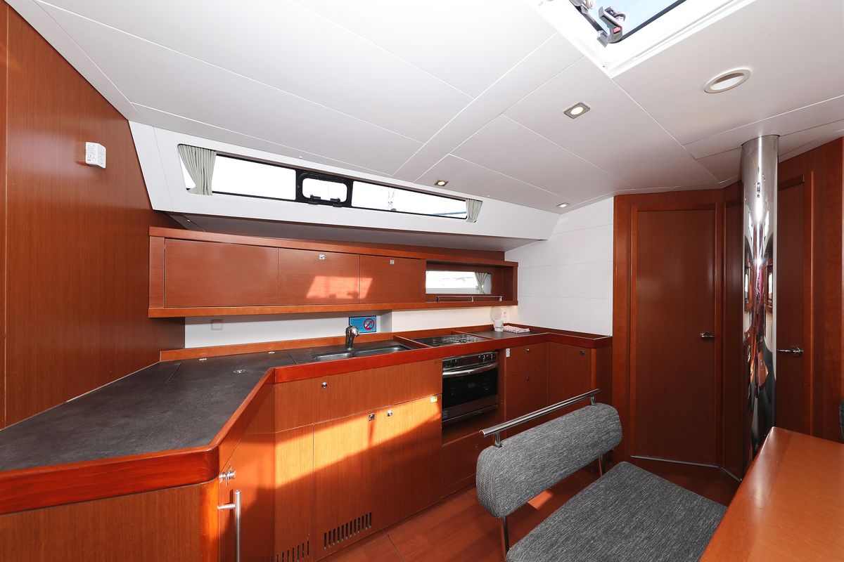 Galley of Zephyra, a Beneteau Oceanis 45 sailboat at Općina Sukošan, Croatia