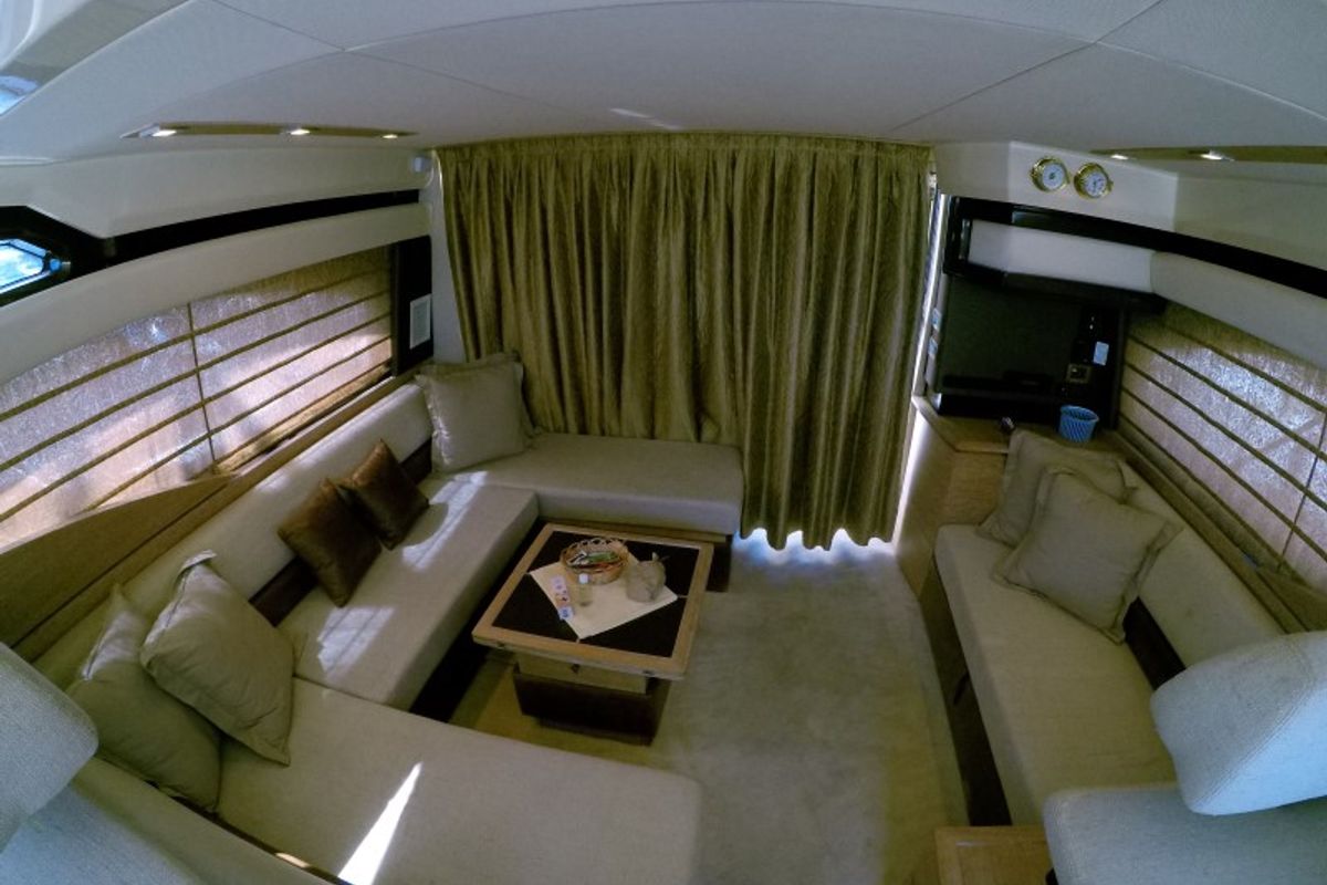 Salon of Luma, a Azimut 47 yacht at Grad Šibenik, Croatia