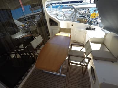 Deck of Luma, a Azimut 47 yacht at Grad Šibenik, Croatia