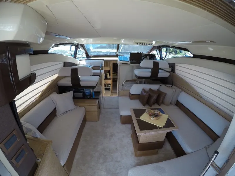 Salon of Luma, a Azimut 47 yacht at Grad Šibenik, Croatia