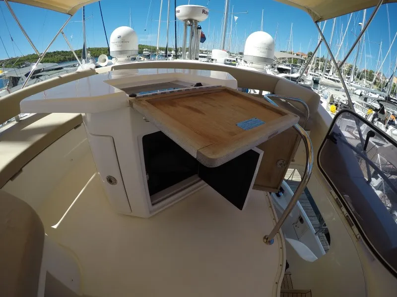 Deck of Luma, a Azimut 47 yacht at Grad Šibenik, Croatia