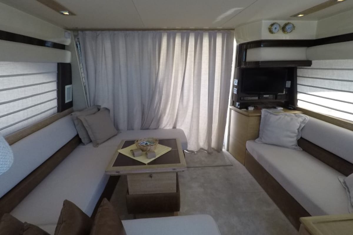 Salon of Luma, a Azimut 47 yacht at Grad Šibenik, Croatia