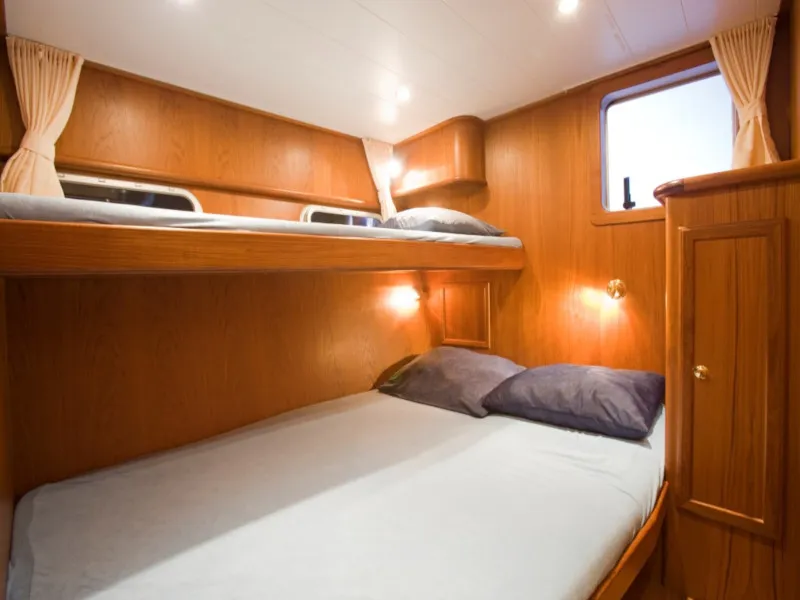 Cabin on Drait 72, a De Drait Impression 1280 motorboat at Drachten, Netherlands