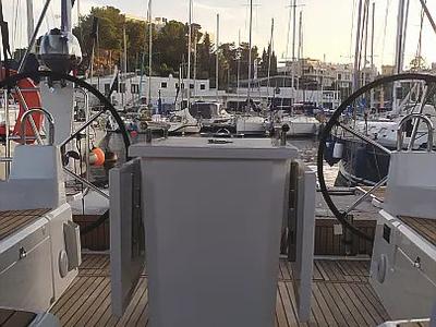 Cockpit of Maranel, a Beneteau Oceanis 40.1 sailboat at Salamina Municipal Unit, Greece