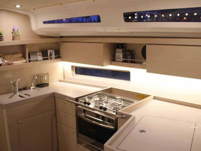 Galley of Maranel, a Beneteau Oceanis 40.1 sailboat at Salamina Municipal Unit, Greece
