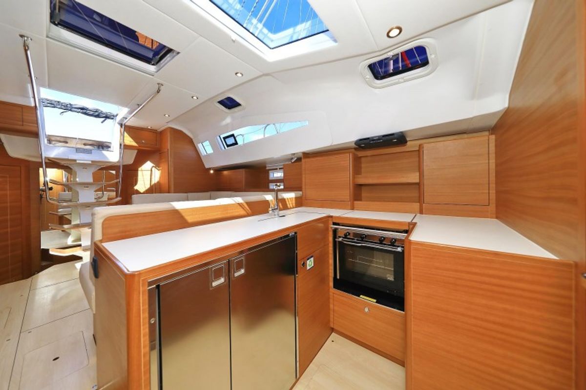 Cabin on Athena, a Elan Impression 50.1 sailboat at Grad Biograd na Moru, Croatia