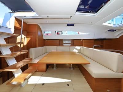 Galley of Athena, a Elan Impression 50.1 sailboat at Grad Biograd na Moru, Croatia