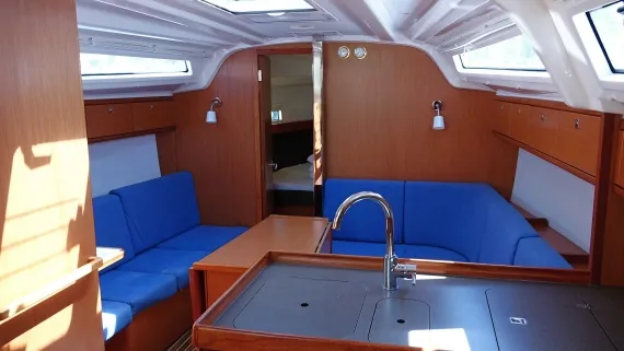 Salon of Diana, a Bavaria Cruiser 37 sailboat at Zadar, Croatia