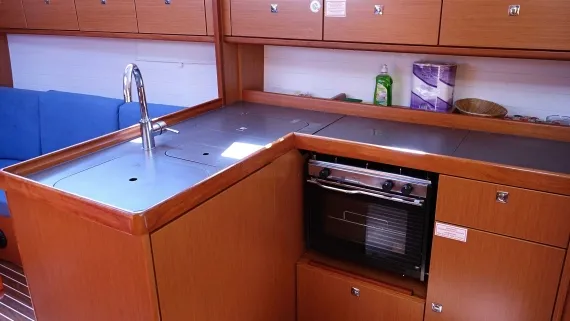 Galley of Diana, a Bavaria Cruiser 37 sailboat at Zadar, Croatia