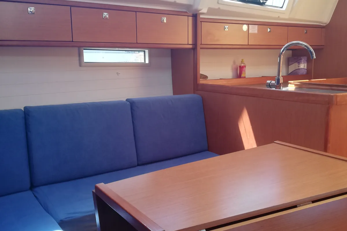 Salon of Diana, a Bavaria Cruiser 37 sailboat at Zadar, Croatia