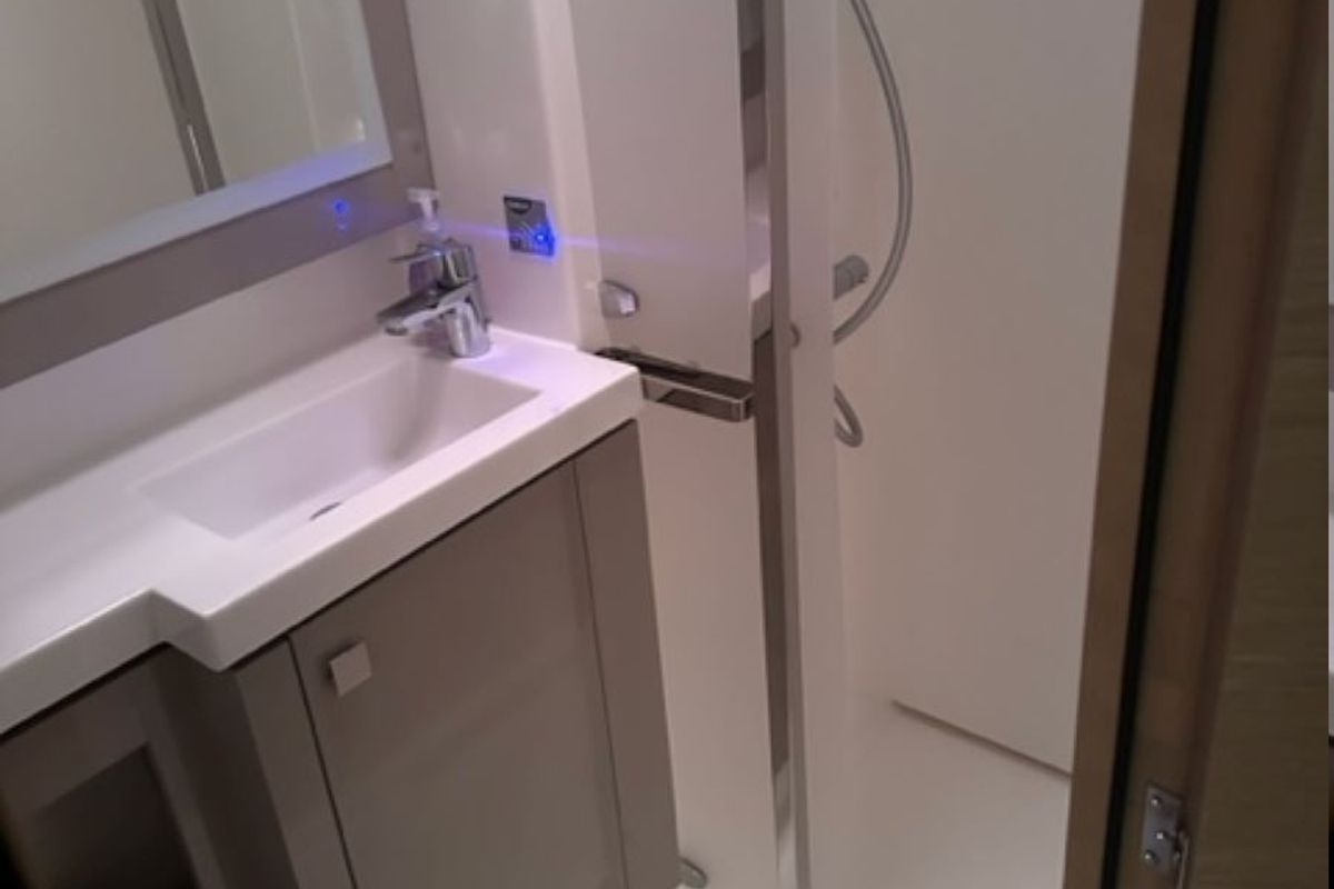 Head on Zensation, a Fountaine Pajot Tanna 47 catamaran at Chesapeake, United States