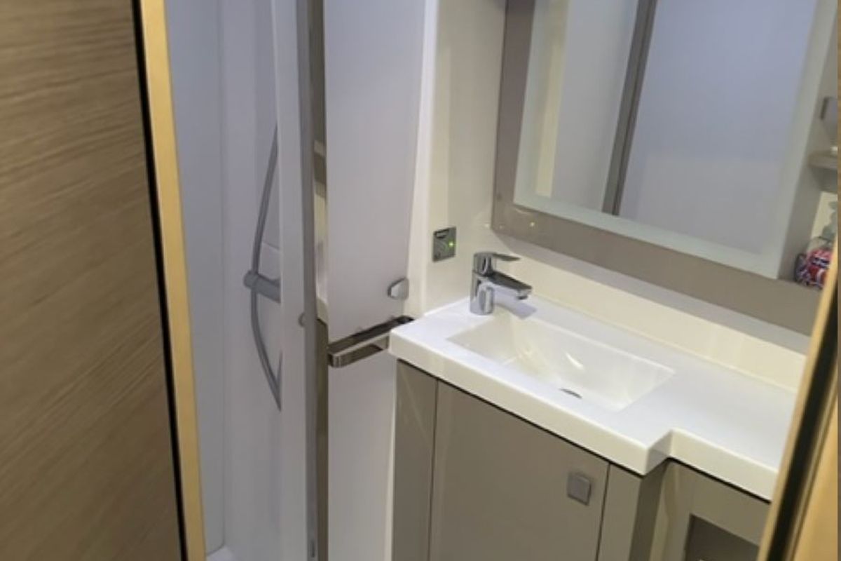 Head on Zensation, a Fountaine Pajot Tanna 47 catamaran at Chesapeake, United States