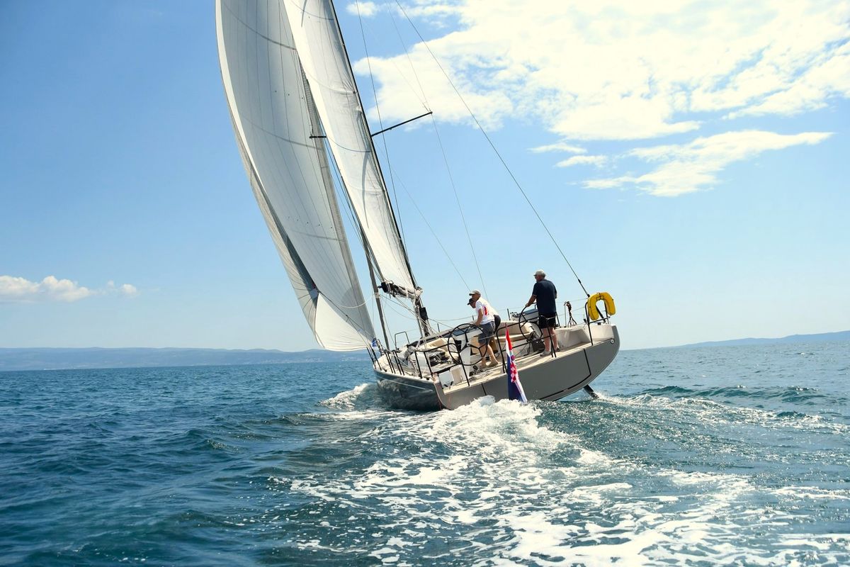 Exterior view of CHECKMATE, a Beneteau First 44 sailboat at Split, Croatia