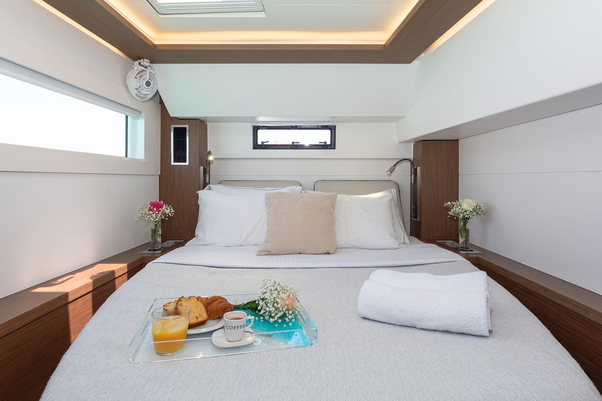Cabin on My Star, a Lagoon 46 catamaran at Athens, Greece